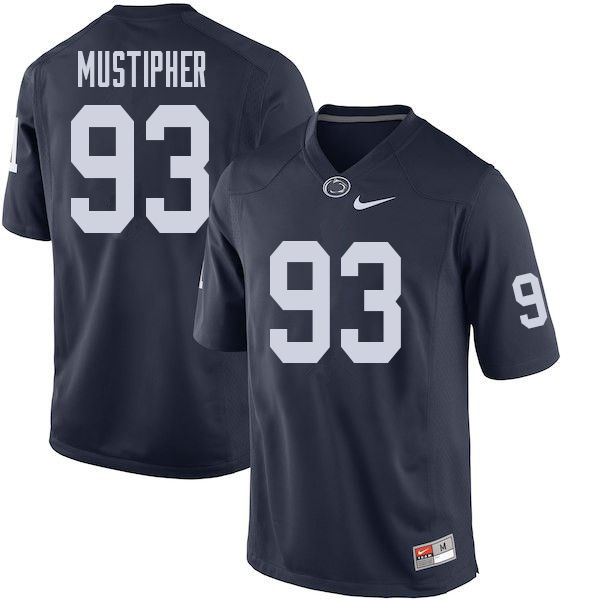 NCAA Nike Men's Penn State Nittany Lions PJ Mustipher #93 College Football Authentic Navy Stitched Jersey CSY8398NF